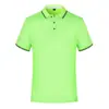 Gola bicolor secagem rápida gola polo lapela logo estampado personalizado roupas de grupo T-shirt publicitária esportiva respirável camiseta de manga curta