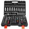 Conjunto de 171 peças conjunto combinado de ferramentas de soquete e chave multifuncional profissional para reparo de automóveis
