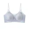 Comercio Exterior Transfronterizo Más Vendido Ropa Interior Sin Costuras de Tirante Fino con Sensación Fresca, Estilo Delgado de Verano, Sujetador Push-Up sin Aros con Hermoso Diseño en la Espalda