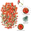 Flores Artificiales Transfronterizas de Amazon Eucalipto Gloria de la Mañana Flores de Seda Hogar Boda Exterior Patio Colgante de Pared Ratán Flores Artificiales