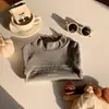 Camiseta Infantil para Bebês e Crianças Primavera e Outono Camada Base Semi-quente Espessa Top Outono e Inverno Meninos Meninas Roupa Íntima Top com Gola Meia-alta
