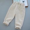 Calças de Algodão de Cor Sólida para Meninos e Meninas Primavera e Outono Moda Infantil para Crianças Pequenas e Médias Calças Coguns da Moda Calças Casuais Infantis para Bebês Meninos