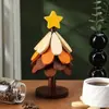 Manteles individuales de alta gama con temática de árbol de Navidad, resistentes al calor, perfectos para mesas de comedor en casa; decoraciones de mesa creativas y posavasos hechos de madera maciza resistente al calor