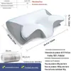 Almofada de Espuma de Memória de Rebote Lento Borboleta Chifre de Rolo Amazon Transfronteiriça Almofada de Memória Zero Pressão para Casa Proteção da Coluna Cervical