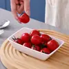 Tigela de Frutas Doméstica Estilo Japonês Caixa de Lanches Tigela de Frutas Tendência Retangular Prato Doméstico para Lanches e Frutas Secas