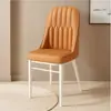Silla de comedor nórdica para uso doméstico, silla de comedor de lujo ligero, taburete de hierro para hotel y restaurante, silla de mahjong con respaldo para sentarse mucho tiempo