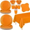 Set de Vajilla de Papel de Color Sólido Transfronterizo para Fiesta Plato de Papel Colorido Plato Disco Vajilla de Mesa Fiesta Navideña Picnic Plato para Pastel Multicolor