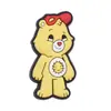 Desenho fofo urso arco-íris PVC borracha macia buraco sapatos flor de sapato fivela de sapato acessórios joias e-commerce transfronteiriço em estoque atacado