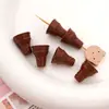 Cono de Helado Pintado Acrílico Cuentas Sueltas Pulsera de Cuentas Hecha a Mano DIY Accesorios para Collar Colgante Venta al por Mayor