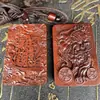 Nuevo Colgante de Madera Lei Zao Colgante de Madera Maciza Tallado Pixiu Etiqueta Pixiu en Relieve Decoración de Viaje para Llevar en Mano