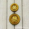 Botão de Metal Perolado Texturizado para Terno Casaco de Lã Tricotado Botão Simples Versátil Decorativo Botão Costurado à Mão