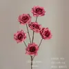 Casamento Estilo Chinês Estilo Vermelho Decoração de Guia de Estrada Arranjo de Flores Artificiais Flor de Teto Cerimônia de Noivado Arranjo de Banquete Arte com Flores Artificiais de Casamento