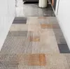 Capacho Minimalista Estilo Ins Transfronteiriço com Laços de Seda para Entrada Hall, Raspa-Sujeira, Resistente a Manchas, Antiderrapante para Uso Doméstico