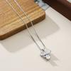 Corea del Sur Ins Flor de Mariposa Circonia Diseño de Nicho Collar Sencillo para Mujer Colgante de Moda Personalizado Cadena de Alta Calidad Versátil