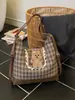 Mochila Versátil de Cuadros Retro Estilo Nuevo Linda de Gama Alta Informal Bolso de Hombro 2026 Bolso Tote Simple de Gran Capacidad