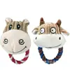 Juguete de Peluche para Perro con Forma de Cabeza de Vaca Simulada, Hace Sonido, Resistente a Mordidas, Para Afilar Dientes, Juguete Interactivo para Mascotas para Entretenimiento