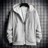 Sudadera con capucha gruesa de terciopelo para hombre Cárdigan juvenil Top Sudadera con cremallera para estudiante Chaqueta talla de hombre