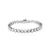 Comercio Exterior Europeo y Americano Verano Nuevo Cadena de Circonita de 3 mm-5 mm con 6 Garras Fila Única Pulsera Sencilla All-match para Hombres y Mujeres