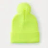 Estilo Coreano Distinctivo Otoño e Invierno Grueso Lana Tejida Gorro de Moda Cálido Todo Combinación Hombres y Mujeres Gorro con Bola de Pelo