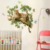 Brup Venda Quente Transfronteiriça Adesivos de Parede Realistas em Aquarela de Leopardo Decoração de Parede de Fundo para Sala de Estar Quarto Hs5366H