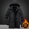 [8186] Casaco de Algodão Explosivo de Inverno Masculino com Forro de Lã Espessado Inverno Solto Lazer Meia-idade Múltiplos Bolsos Casaco de Algodão Jaqueta Acolchoada de Algodão Resistente ao Frio