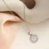 Artículo de Moda con Exquisito Diseño de Anillo de Jardín, Cadena para Clavícula de Acero de Titanio, Cadena para Suéter, Versátil y de Alta Gama para el Viaje Diario