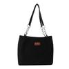 Bolsa de Tela de Terciopelo a Rayas Simple Casual Estilo Coreano Bolso Tote de Gran Capacidad Bolso de Hombro Portátil de Moda para Mujer 2024