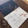 600g Papel de Algodón Letterpress Impresión Letterpress Estilo Hong Kong Doble Cara Dorado Invitación Tarjeta de Invitación Personalización
