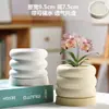 Vaso de Cerâmica para Flores com Prato, Estilo Ins de Luxo Leve, Diâmetro Grande, Estilo Creme, para Orquídeas e Suculentas, Liquidação