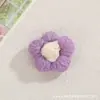Acessórios de flor de pompom de crochê em cores de macaron, presilhas de cabelo, broches e flores decorativas de crochê artesanais tridimensionais para roupas