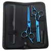 Tijeras de Peluquería para Uso en Casa, Tijeras Planas de Acero Inoxidable, Set de Tijeras Entresacadoras, Tijeras Profesionales para Cortar el Cabello, Fábrica Transfronteriza