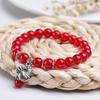 Pulsera de cristal de moda con ágata roja, calcedonia, año zodiacal, primavera, verano, otoño e invierno, regalo de cumpleaños