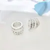 Accesorios DIY de Cristal Color-Preservante Relleno de Oro de 14K 10mm Rosca Asimétrica Agujero Grande Cuentas Espaciadoras Pulsera Collar Accesorios con Cuentas
