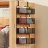 Estante de Almacenamiento para Armario, Cesta de Almacenamiento para Bolsos, Estante Lateral para Gabinete, Organizador de Ropa Interior y Ropa, Cesta Colgante para Armario