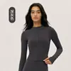 Chaqueta Deportiva de Terciopelo Grueso para Mujer Otoño e Invierno, Calor Aislante Espesado, Chaqueta de Fitness, Cuello Alto, Cintura Ajustada, Adelgazante, Manga Larga Ropa de Yoga