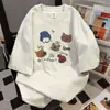 Camiseta de Manga Corta de Marca de Moda con Estampado de Letras y Perro de Dibujos Animados de Nicho para Mujer Verano 2025 Casual Holgada para el Trabajo Ins