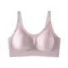 Ropa interior de banda dorada con ácido hialurónico, amigable con la piel, doble realce, soporte lateral, sin costuras 3D, push-up para busto pequeño, brasier con sensación de no llevar nada