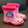 Botas de Lluvia Personalizadas de Tiburón de Dibujos Animados para Niños y Niñas, Botas de Lluvia Antideslizantes para Bebés para Niños y Niñas Pequeños, Zapatos Impermeables para Niños, Pegamento
