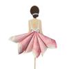 Vestido de Novia Creativo de San Valentín Princesa Floral Tarjeta Florería Caja de Acrílico para Flores Material para Envolver Flores Tarjeta para Ramo de Flores