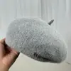 Boina Infantil Outono e Inverno Estilo Japonês Mostra Rosto Pequenas Pinturas Chapéu Tendência 2024 Novo Coelho Pelo Grande Chapéu de Boina de Tricô