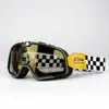 Novo Estilo Dourado Retrô 100% à Prova de Vento e Resistente a UV Óculos para Capacete de Motocicleta 1888