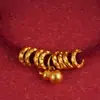 Pulsera de Calabaza Dorada Arena con Hilo Rojo para Año Nuevo y Año del Zodiaco, Joyería Fina de Lujo de Gama Alta de Nicho para Mujer