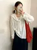 Top casual de cuello redondo para mujer talla grande, cobertura ligera protectora del sol, verano 2026, adecuado para mujeres talla grande, con tejido de punto estilo chal