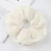 Scrunchie Grande de Renda Branca Estilo Coreano para Mulheres 2026 Laço de Cabelo de Renda Retro Francês Atacado