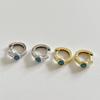 Pendientes de Plata de Ley S925 con Zirconia Azul Turco, Diseño Versátil, Lujo Accesible Europeo y Americano