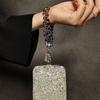 Cadena de Cristal para Teléfono Móvil Avanzado Gotas de Agua Cadena Colgante Cordón de Teléfono Móvil Hecho a Mano con Cuentas Cadena Corta para Muñeca Femenina de Gama Alta