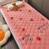 Cubrecama de Coral Leche Terciopelo para Dormitorio Estudiantil de Invierno Pieza Única Forrado de Felpa Sábanas de Franela Engrosadas Colchón