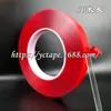Fita Dupla-Face Automotiva Vermelha Transparente de Acrílico com Filme 3,1m 33m de Comprimento, Forte Alta Adesão, À Prova D'água, 0,8mm