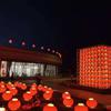 Lanterna LED Acrílica Exterior Impermeável Plástico Luzes Vermelhas Iluminação Pública Municipal Projeto de Iluminação da Cidade Luzes de Paisagem