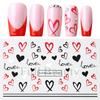 Nuevas pegatinas de uñas transfronterizas serie Día de San Valentín lindo oso amor pequeño contacto calcomanías de uñas con marca de agua al por mayor